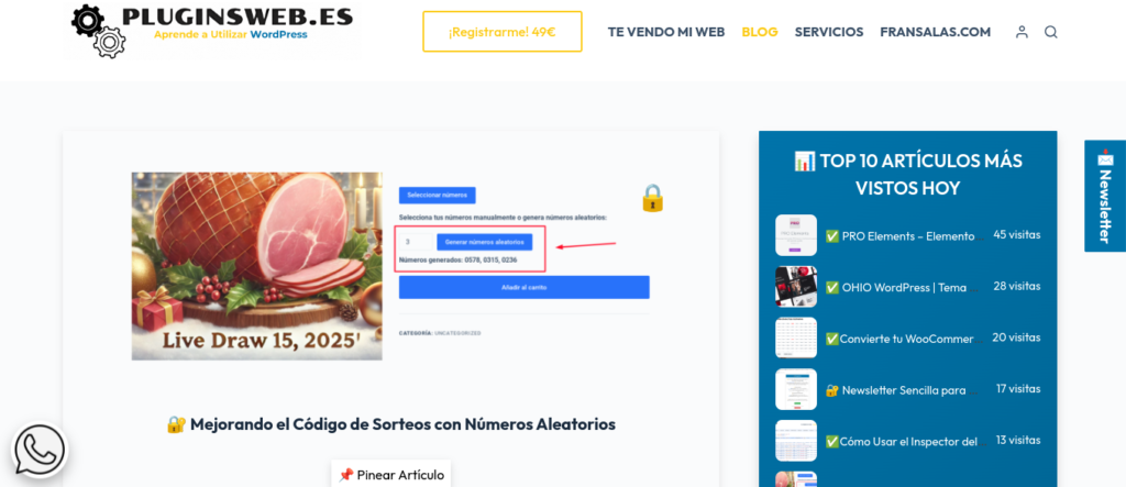 newsletter wordpress boton fijo lateral formulario