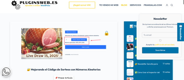 newsletter wordpress formulario fijo