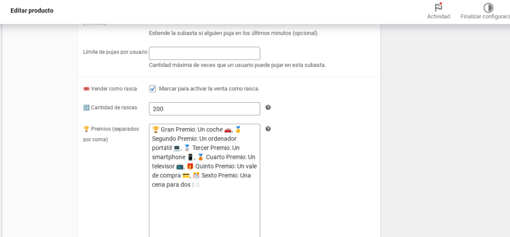 rasca y gana wordpress woocommerce