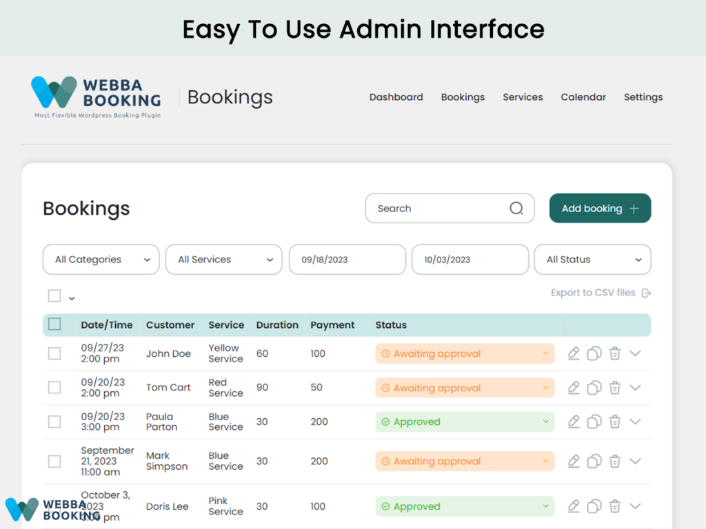 reservas Appointment Booking and Scheduling Calendar Plugin – Webba Booking