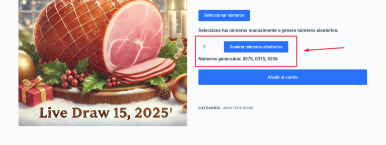 sorteos numeros aleatorios wordpress