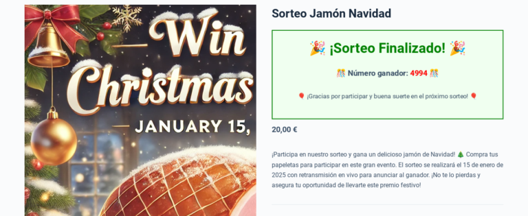 sorteos woocommerce loteria finalizada