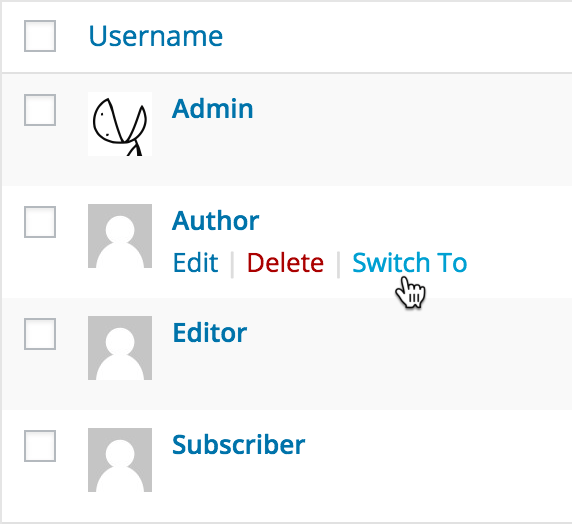 wordpress plugin user switching