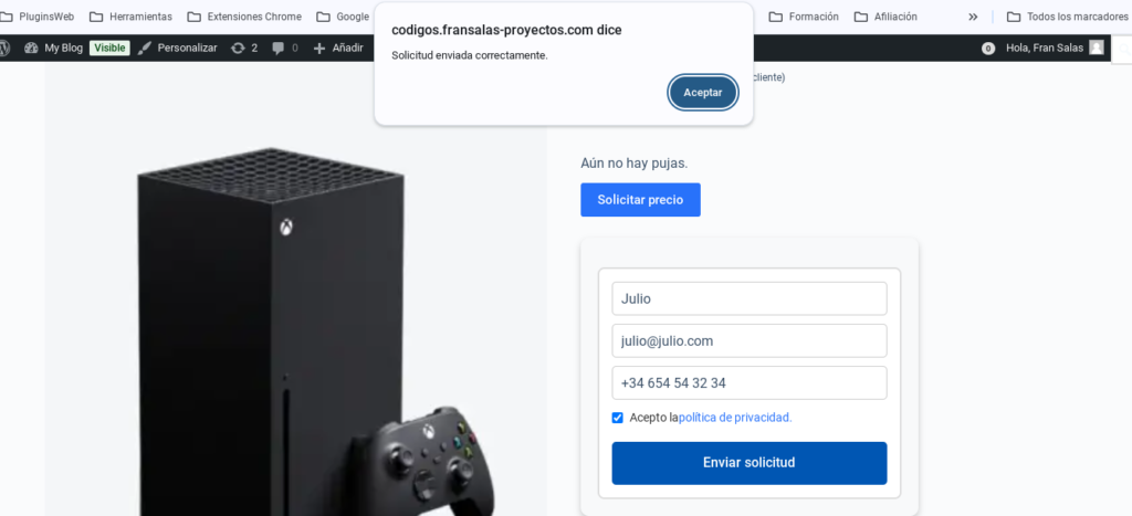 wordpress woocommerce solicitar precio producto