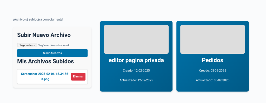 wordpress zona privada documentos