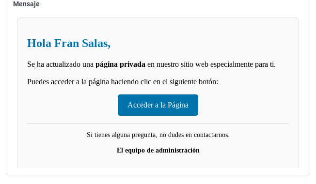 zona privada emails