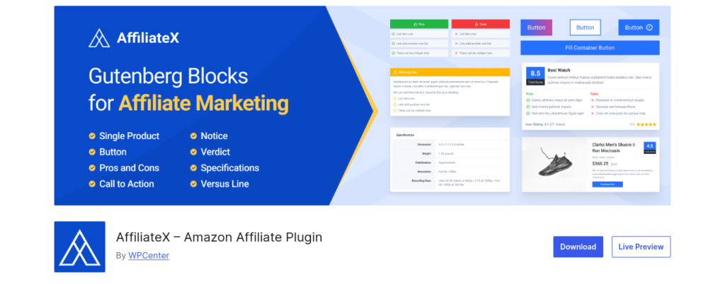 AffiliateX – Amazon Affiliate Plugin