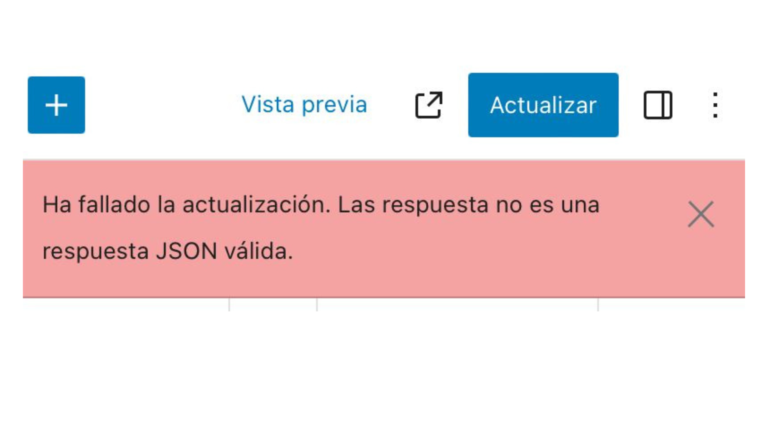 La Respuesta no es una Respuesta JSON Válida (1)