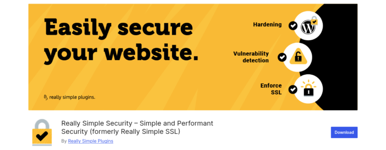 Really Simple Security – Simple and Performant Security (formerly Really Simple SSL)