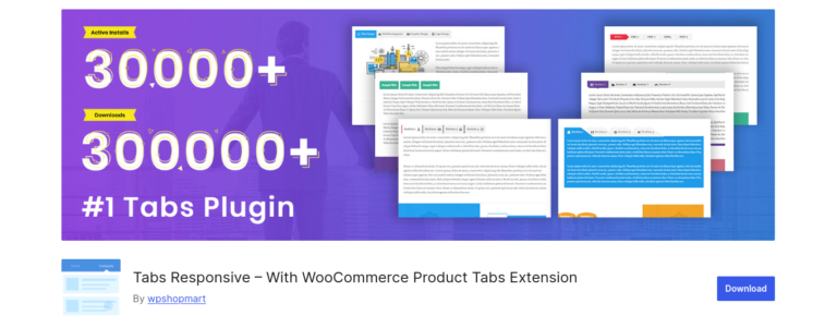 Tabs Responsive – With WooCommerce Product Tabs Extension