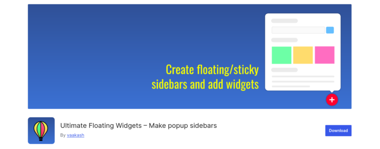 Ultimate Floating Widgets – Make popup sidebars