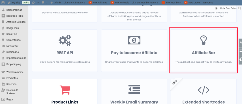 affiliate bar ultimate affiliate pro