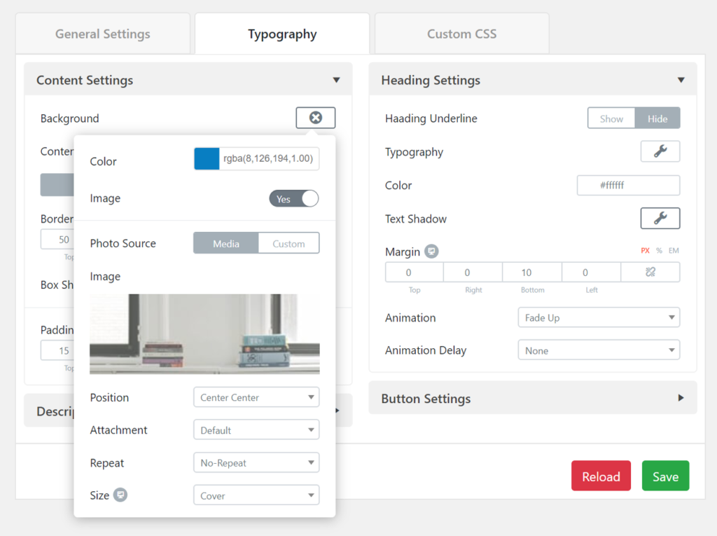 ajustes Image Hover Effects Ultimate (Image Gallery, Effects, Lightbox, Comparison or Magnifier)