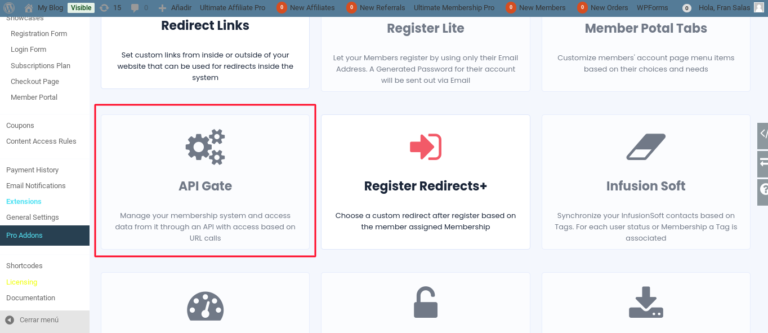 api gate ultimate membership pro