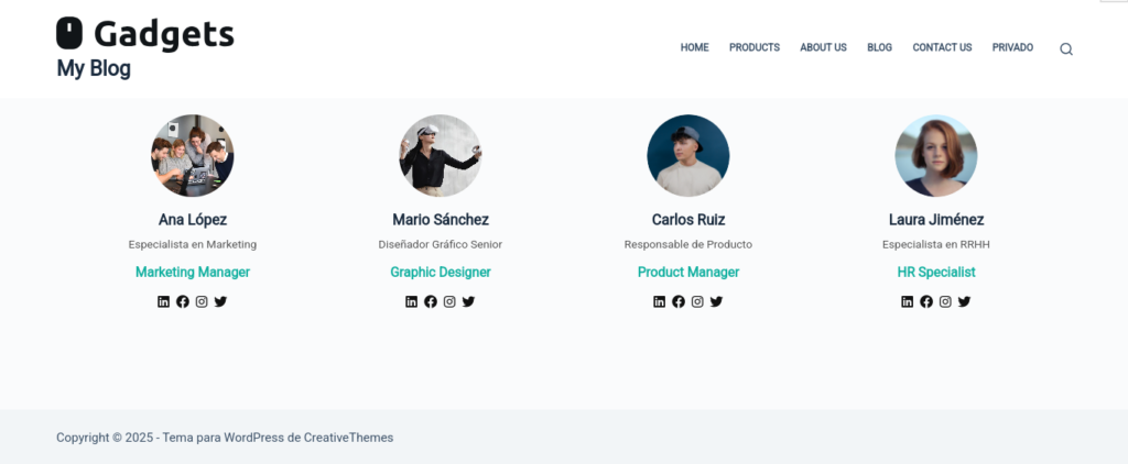 carrusel miembros del equipo gutenberg