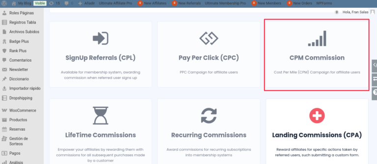 cpm comission ultimate affiliate pro