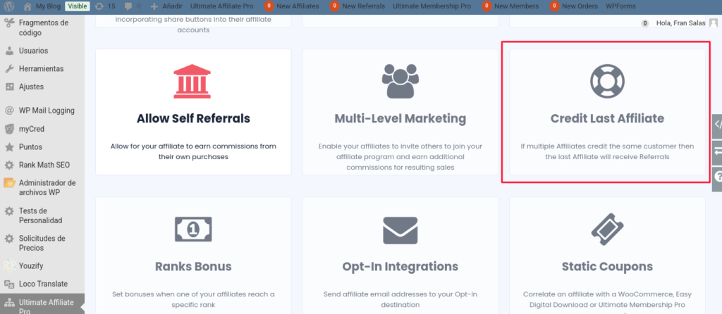 credit last affiliate ultimate affiliate pro