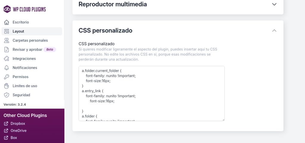 css personalizado layout use your drive