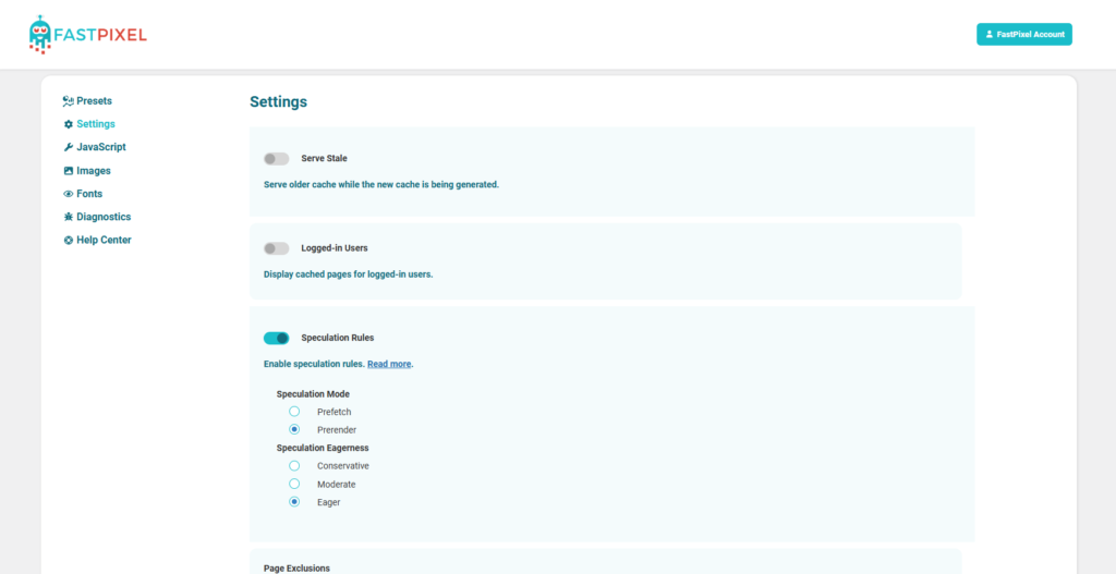 fastpixel plugin cache