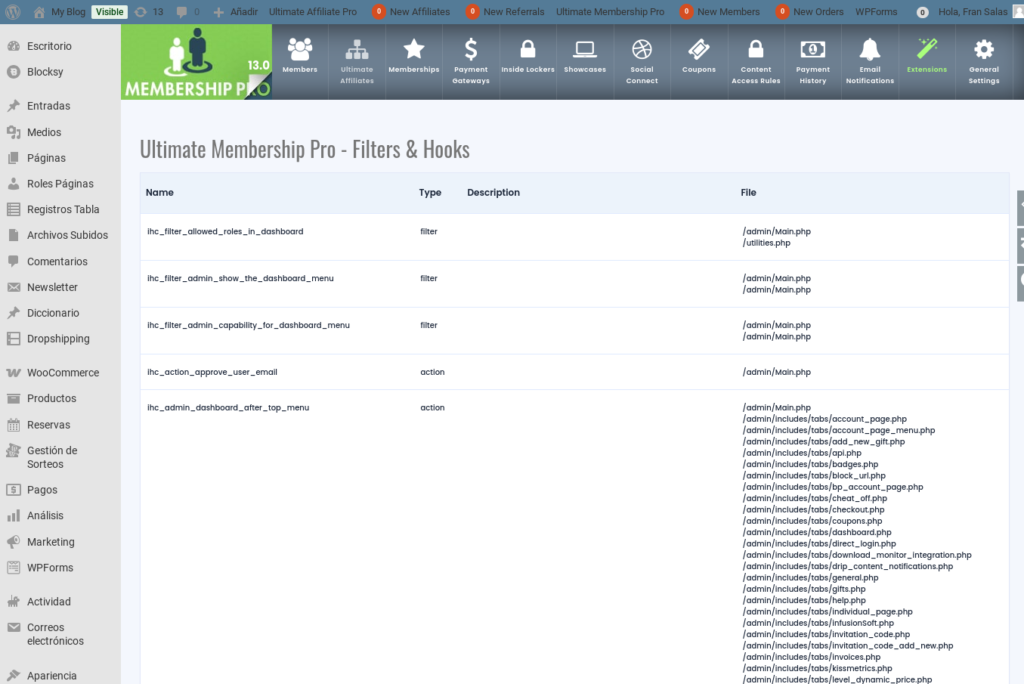 hooks ultimate membership pro