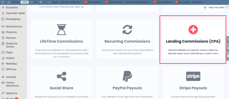 landing commissions ultimate affiliate pro