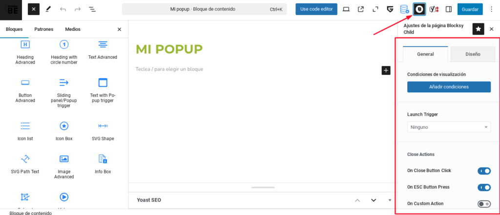 popups blocksy pro wordpress