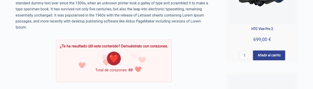 reacciones wordpress