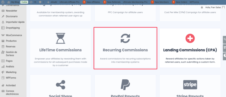 recurring commissions ultimate affiliate pro