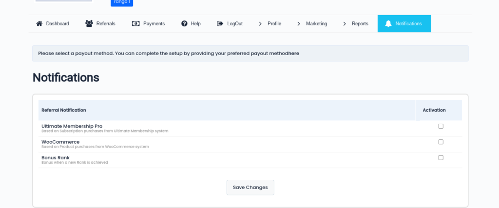 referral notifications ultimate affiliate pro wordpress plugin