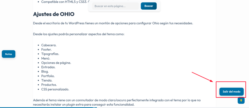 sin plugins modo lectura wordpress