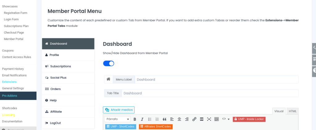 tabs ultimate membership pro
