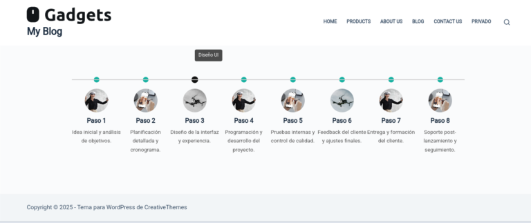 timeline gutenberg wordpress