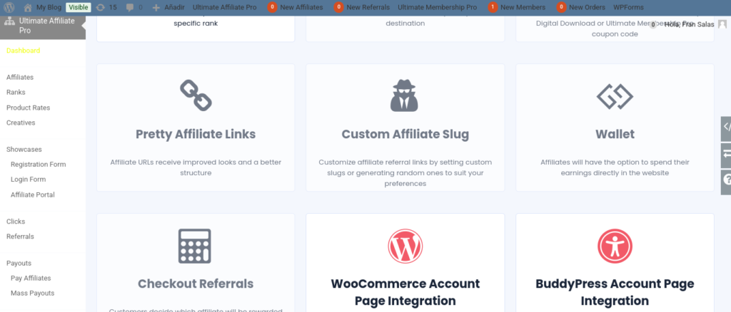 ultimate affiliate pro custom affiliate slug