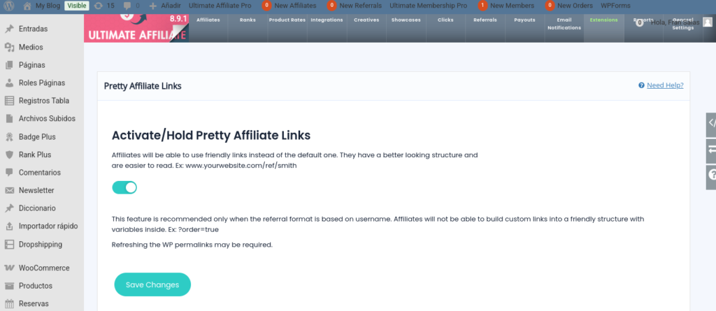 ultimate affiliate pro pretty affiliate links