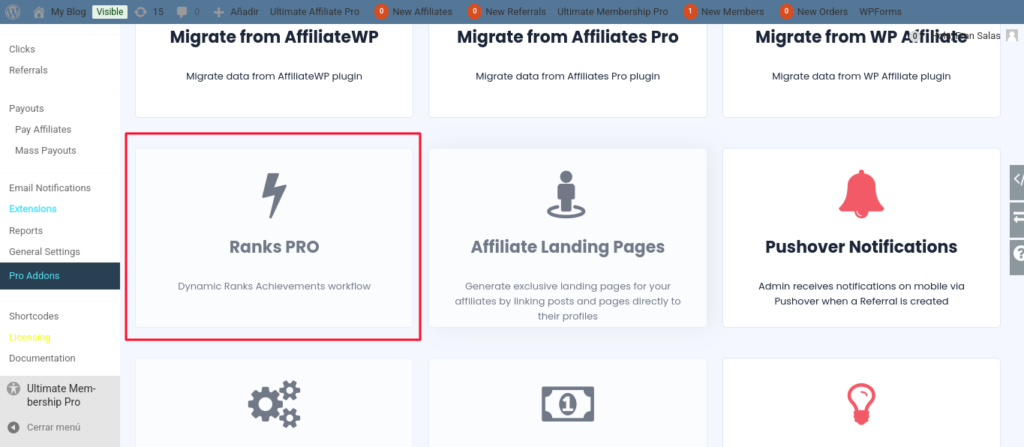 ultimate affiliate pro ranks pro