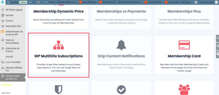ultimate membership pro multisite