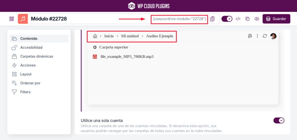 use your drive audios wordpress