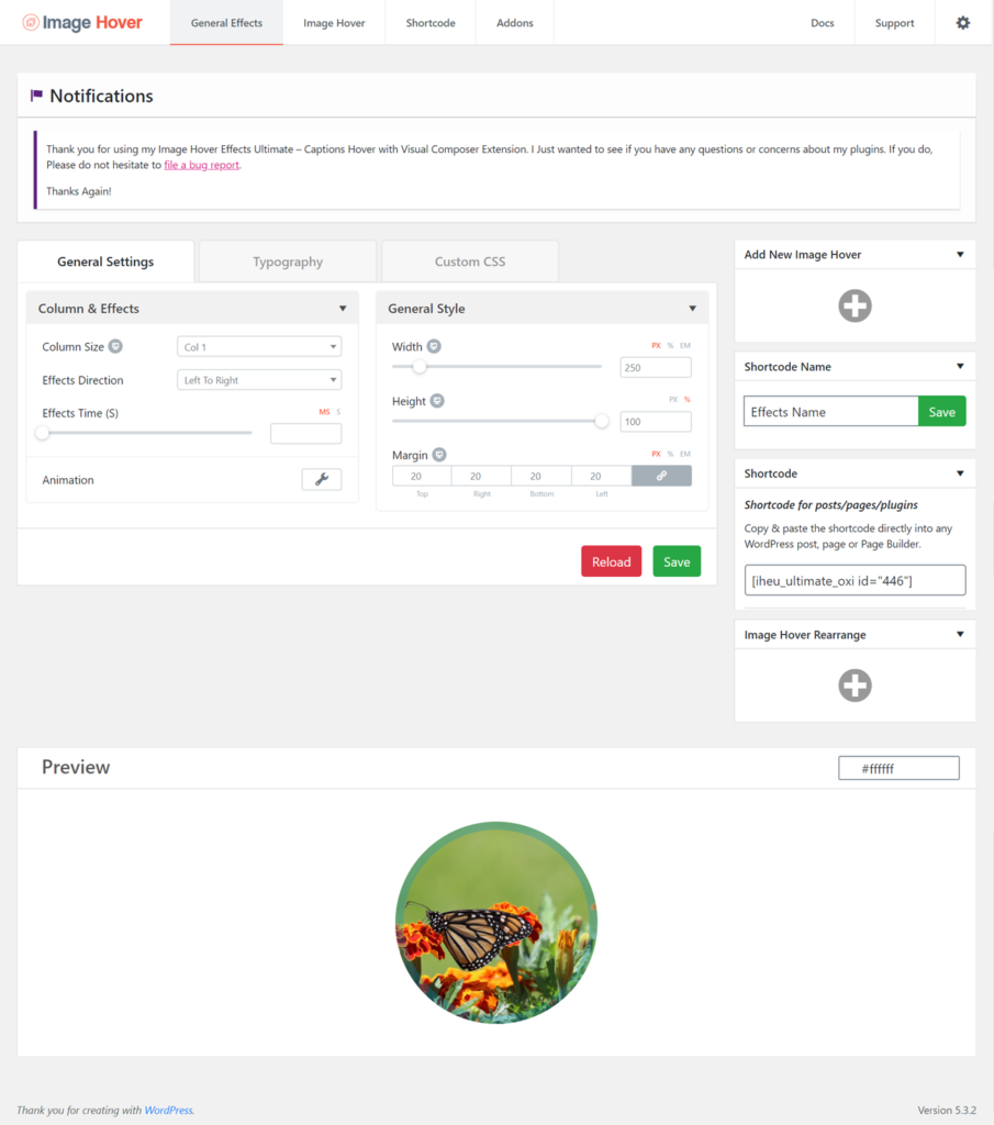 wordpress Image Hover Effects Ultimate (Image Gallery, Effects, Lightbox, Comparison or Magnifier)