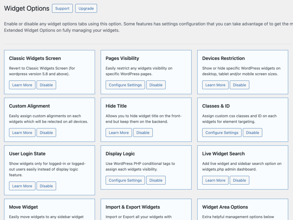 wordpress Widget Options – The #1 WordPress Widget & Block Control Plugin