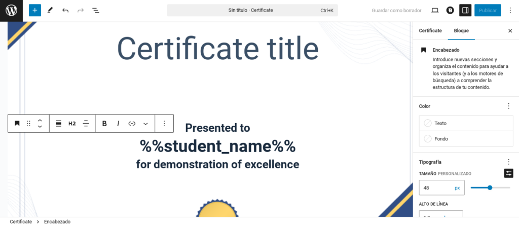 wordpress foxlms certificados