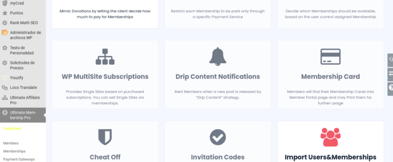 wordpress plugin membership cards ultimate membership pro