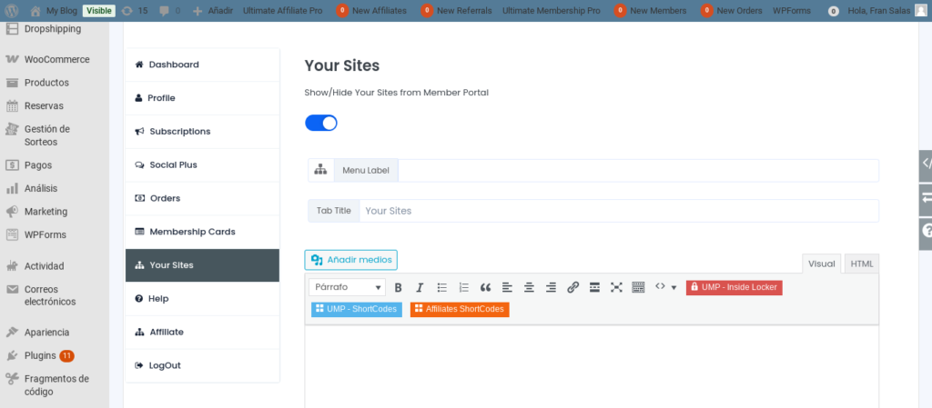 wordpress plugin ultimate affiliate pro multisite
