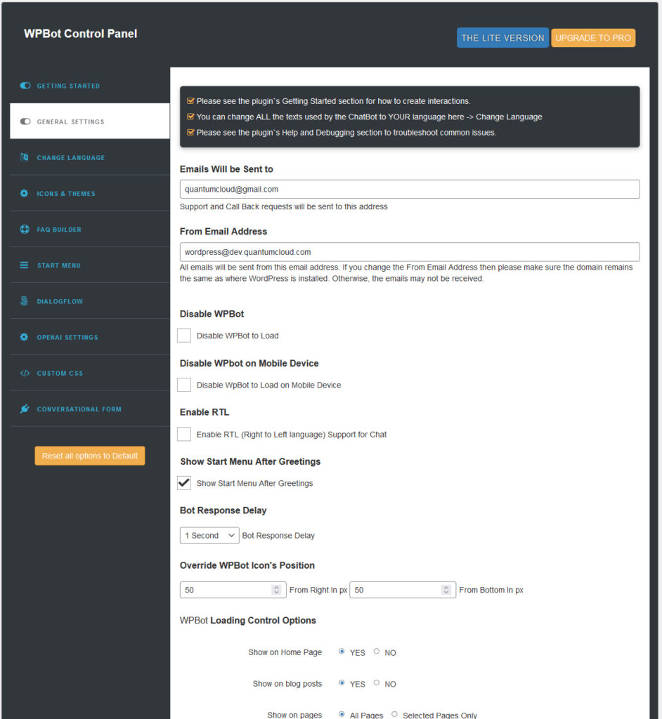 wpbot wordpress plugin
