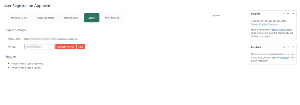 zapier New User Approve