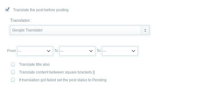 Translate the post before posting wordpress automatic plugin