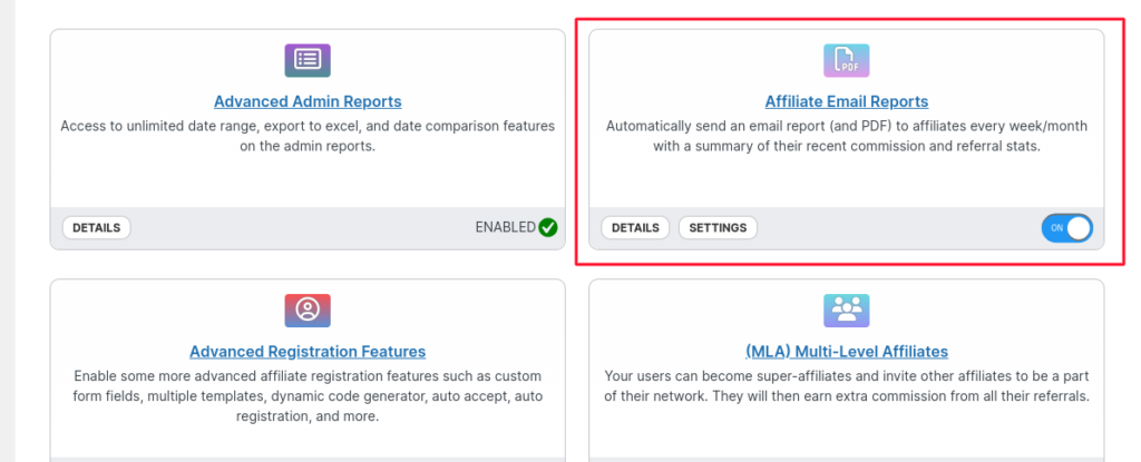 affiliate email reports coupon affiliates