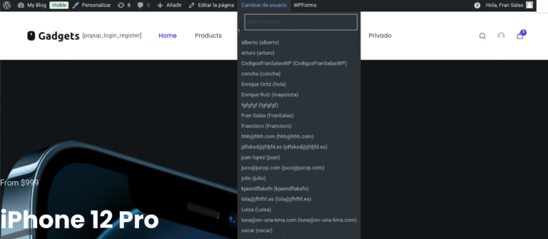 cambiar usuario wordpress