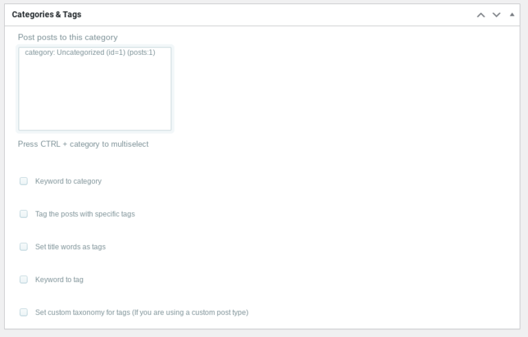categorias etiquetas wordpress automatic plugin