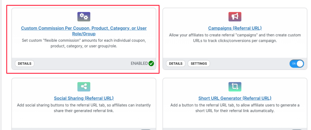 comisiones personalizadas coupon affiliates