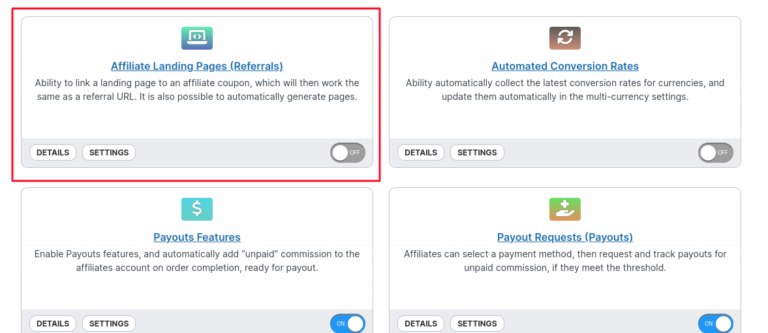 coupon affiliates Affiliate Landing Pages (Referrals)
